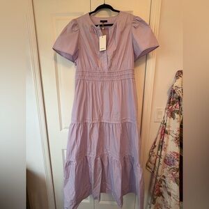 NWT QUINCE Lavender poplin dress
